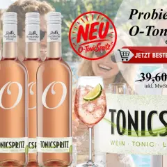 Sechs Flaschen O-Tonic Spritz von Oberkircher Winzer, ein erfrischender Genuss, der beweist, dass Deutschland auch den besten Rotwein und mehr kann. Jetzt bestellen!