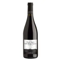 Flasche Pinot Nero Dell'Oltrepò Pavese, ein Rotwein aus der Region Oltrepò Pavese, Italien.